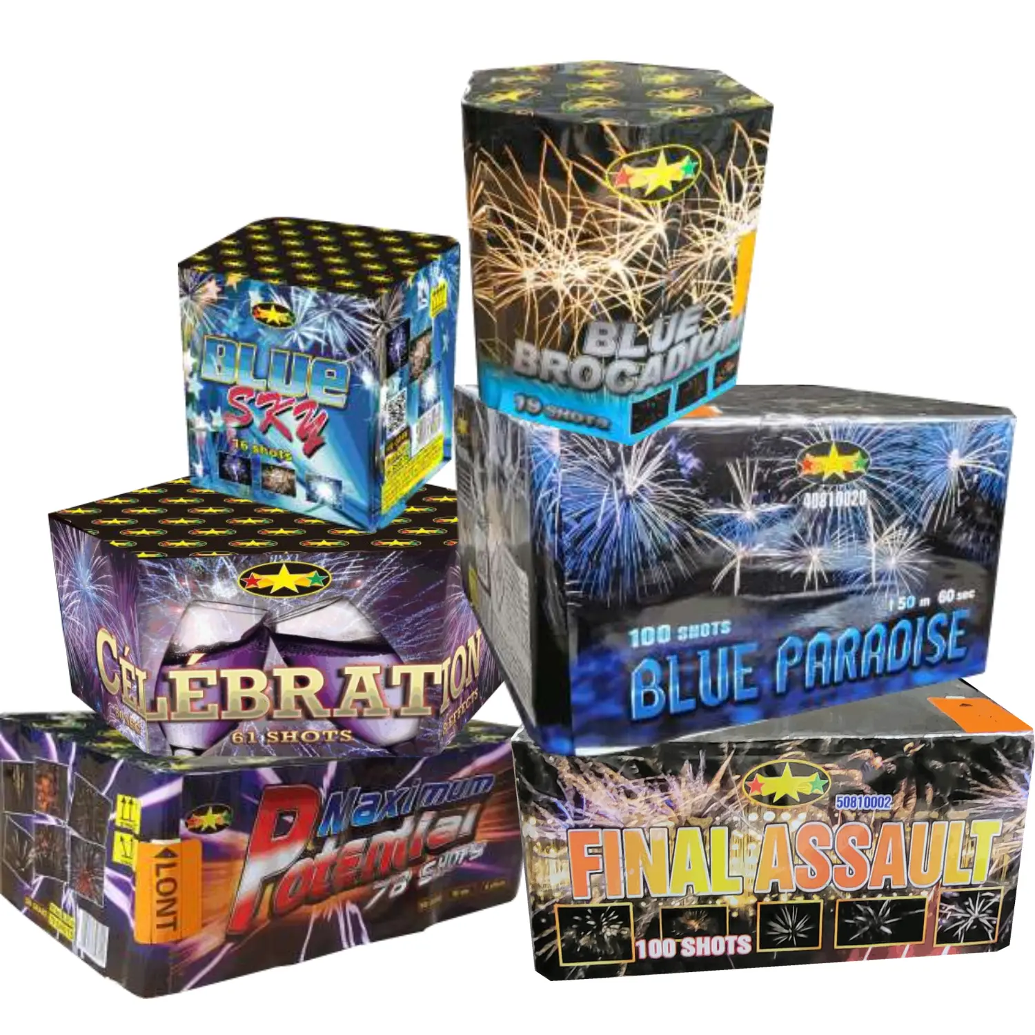 Batteries et compacts de feux d'artifice