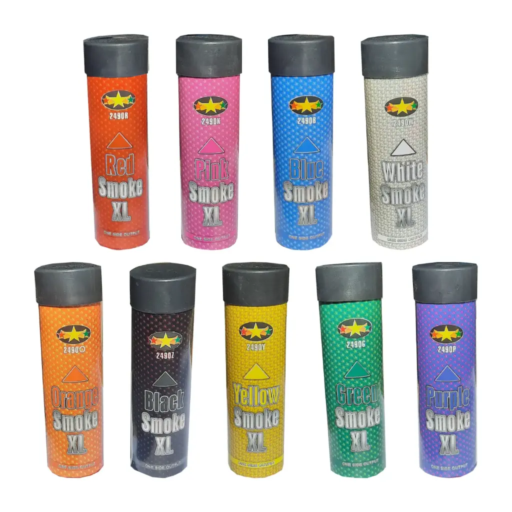 Fumigène à goupille XL 90sec - 5pcs (Rouge)